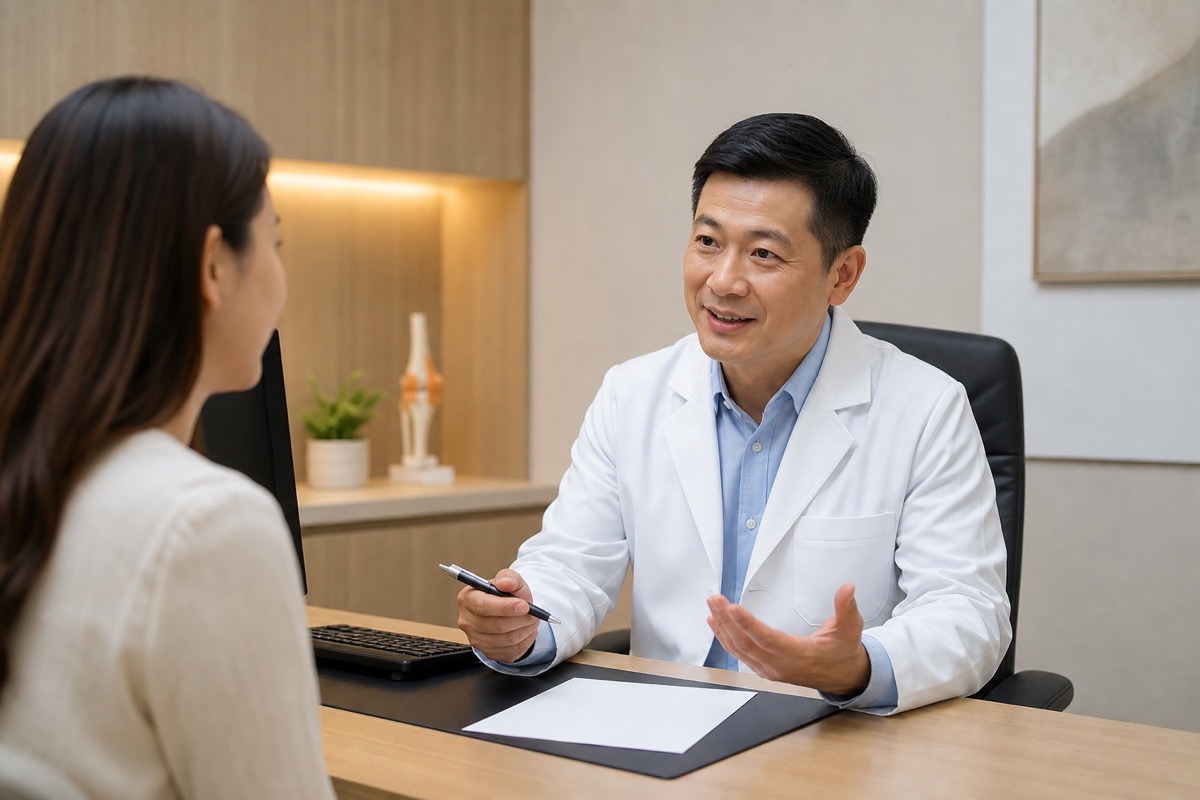 Doctor consulting patient at weight loss clinic in Singapore