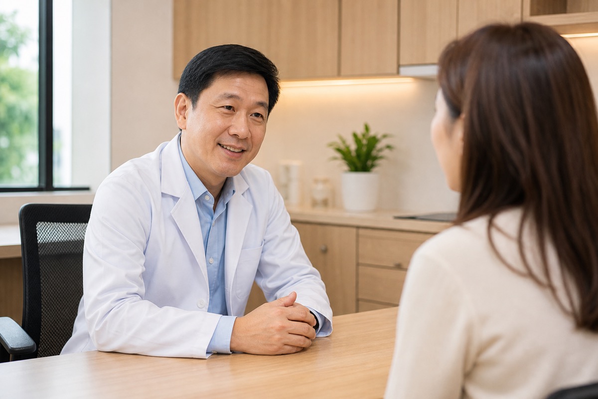 Doctor consulting patient at medical weight loss clinic in Singapore