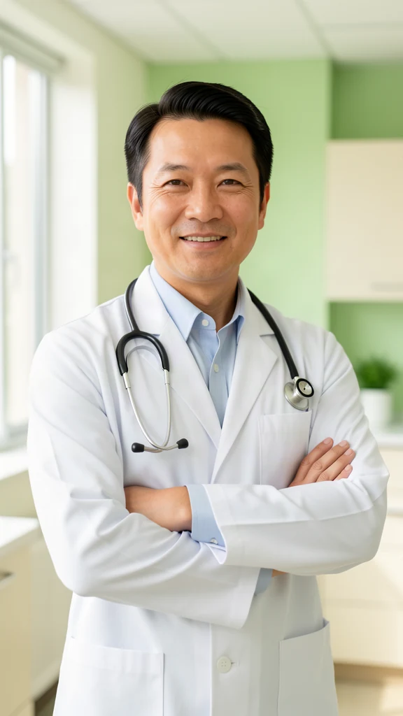 Portrait of Dr Joseph Wang, family physician and acupuncturist at Accord Medical Clinic